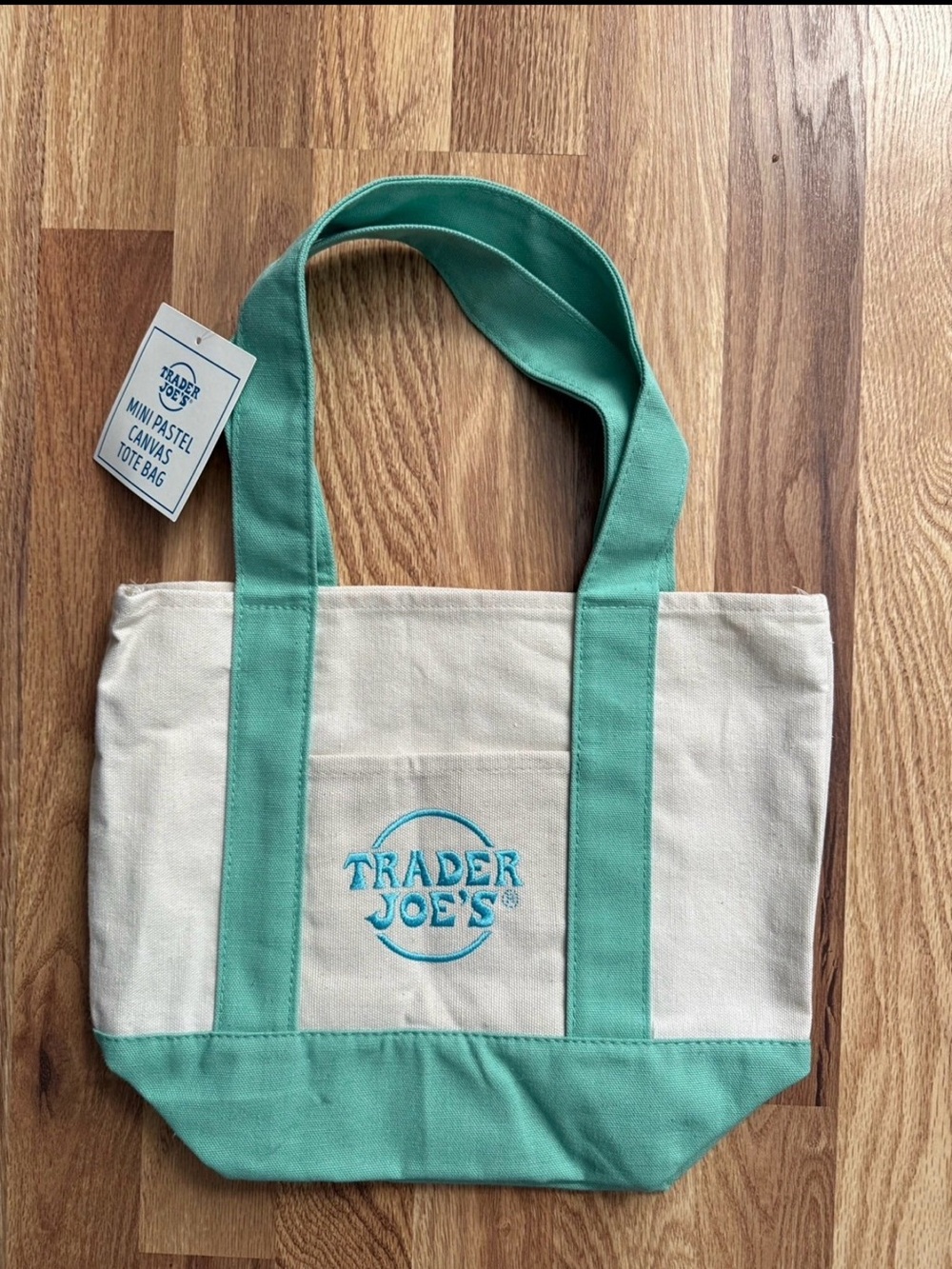 Pastel Green Trader Joe’s Canvas Tote Bag